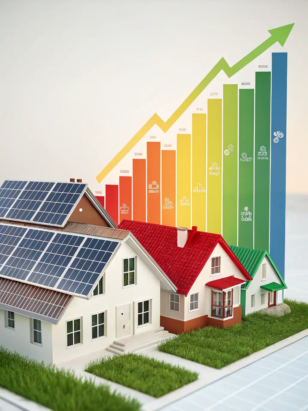 A graph showing the projected return on investment for a photovoltaic system over 5 years, highlighting the factors that influence the payback period.